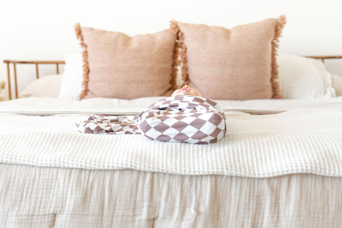 BROWN + WHITE CHECKER | SWADDLE