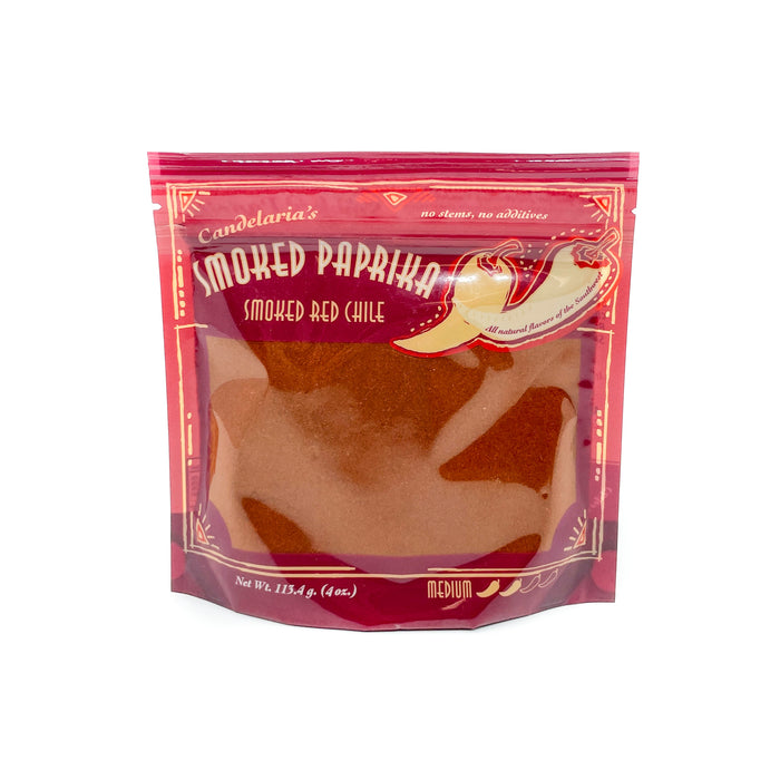 Exceptional taste and quality! Made from 100% New Mexico Red Chile, no stems or seeds, smoked to perfection. Medium heat. Pure red chile of the highest quality, all natural, no sugar, preservatives or additives. Gluten Free.