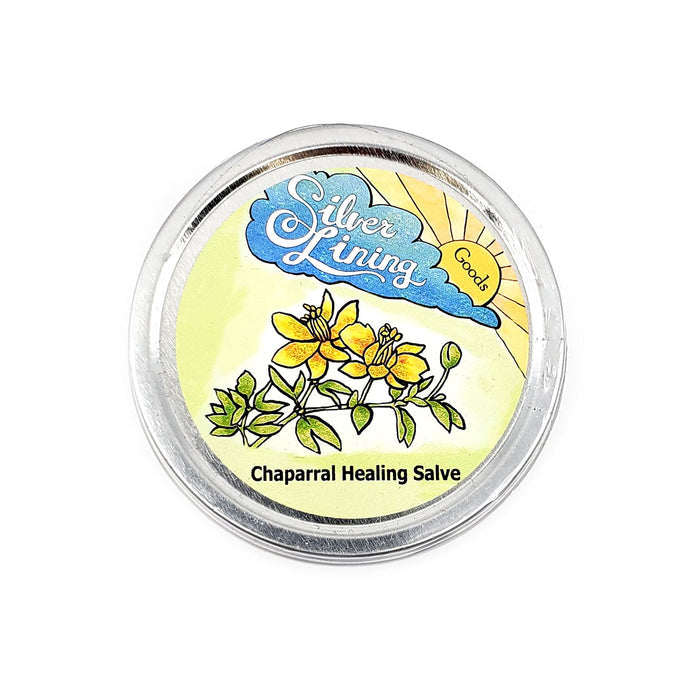 This healing salve can be used for many types of skin conditions. Desert chaparral (creosote) has long been used by Native peoples in the Southwest for its antifungal, antiseptic and antibacterial properties. Made simply from beeswax, organic olive oil and wild harvested Larrea tridentata (chaparral bush).