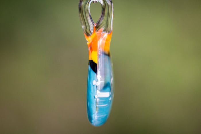 Dewdrop glass cremation jewelry