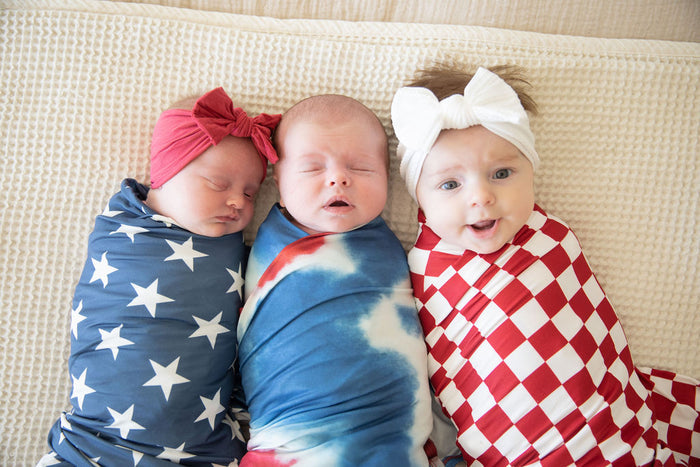 FIREWORK RED CHECKER | SWADDLE