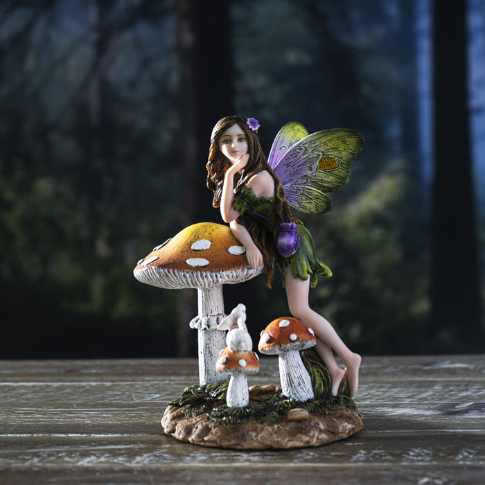 Forest Fairy with Bunny Figurine