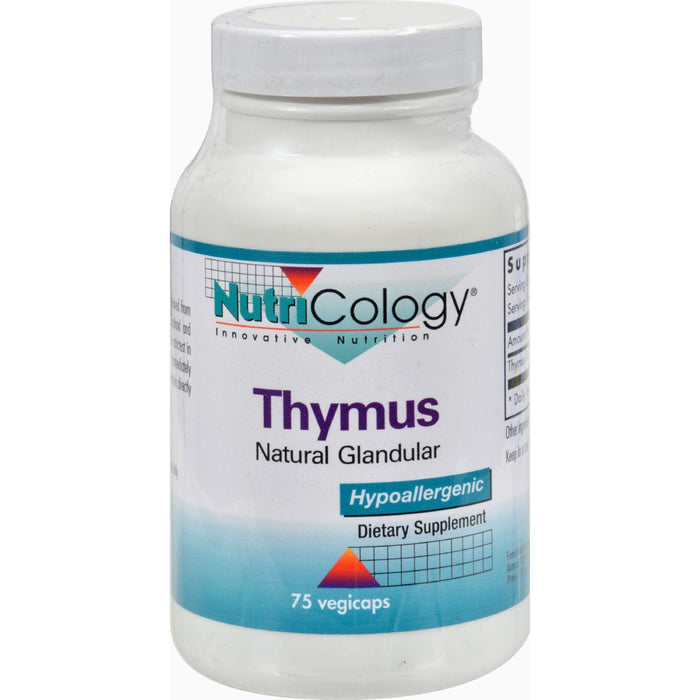 Nutricology Thymus Natural Glandular - 75 Vegetarian Capsules