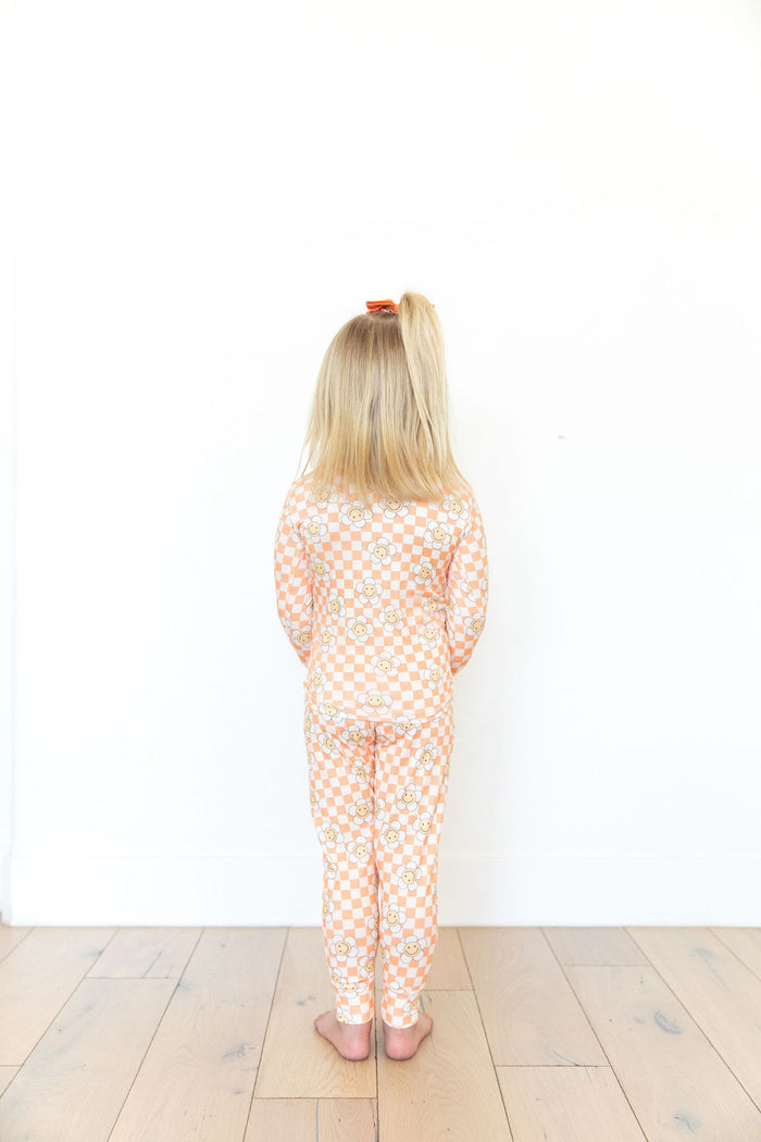 ORANGE SMILEY CHECKER | LONG SLEEVE