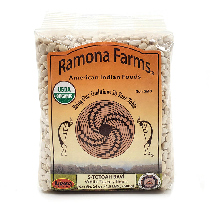 These organic heirloom beans are the original superfood of the Sonoran Desert. Highly acclaimed for it's nutritional value the white tepary bean is noted for its naturally sweet yet savory flavor and creamy texture. Indigenous to the American Southwest, tepary beans were grown by Native communities for their drought tolerance and offer a rich source of fiber and protein with a low glycemic index. NON-GMO and grown without pesticides and herbicides