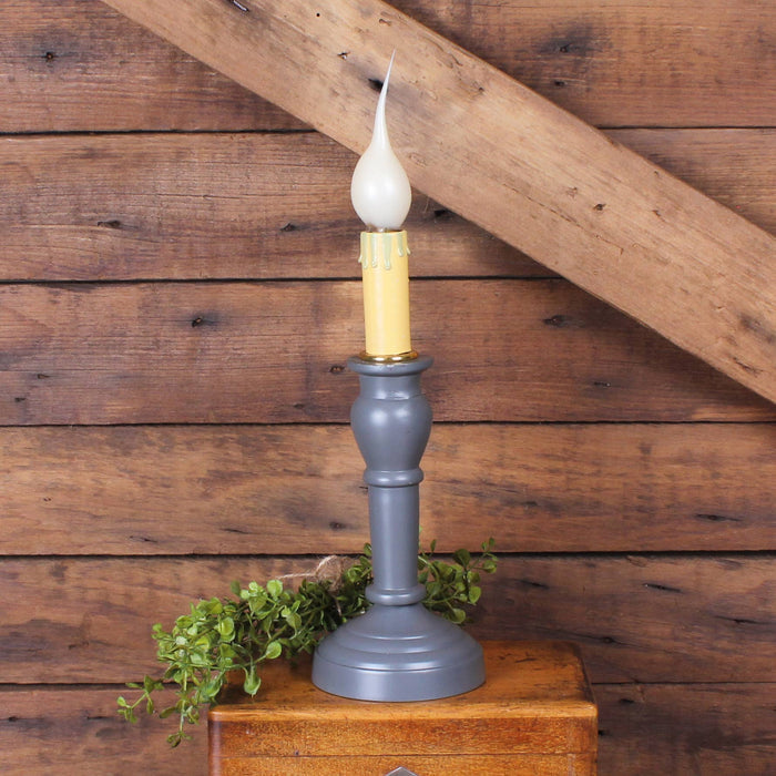 Wellington Spindle Lamp - Pewter Gray ML200065 - Interiors by Elizabeth