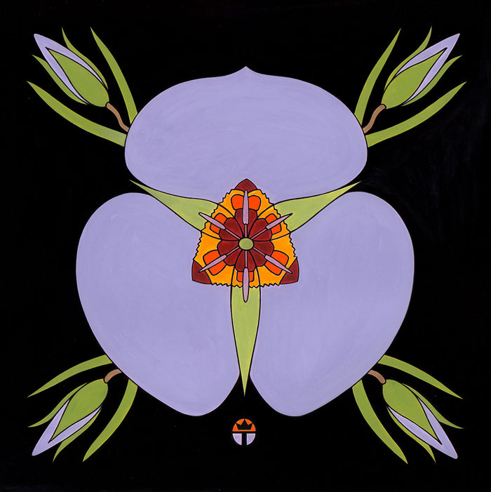 Wil Taylor: "Winding Mariposa Lily" (Framed Print 12"x12")