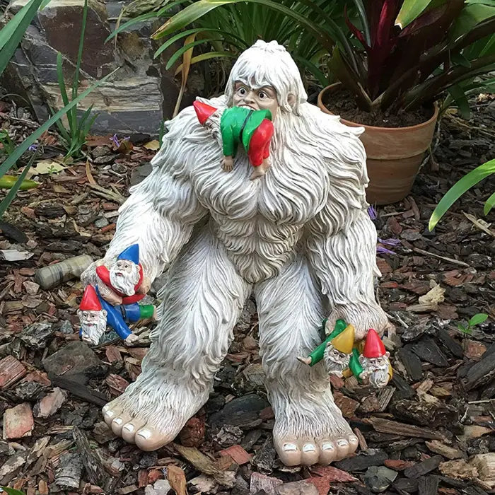 Yeti and Gnomes Garden Figurine