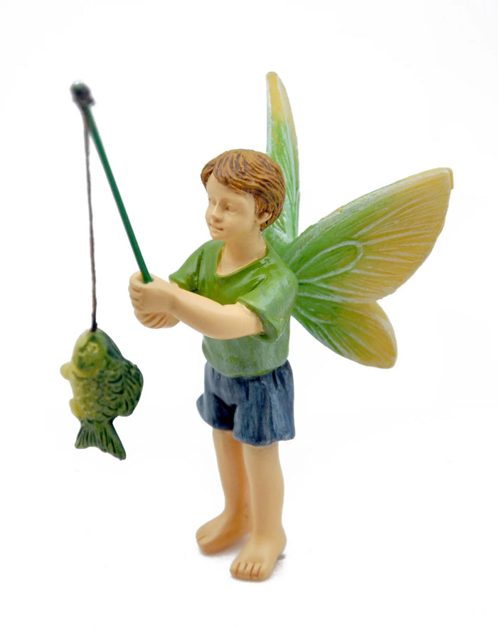 A Good Catch Fairy - Miniature Fairy Garden Accessory