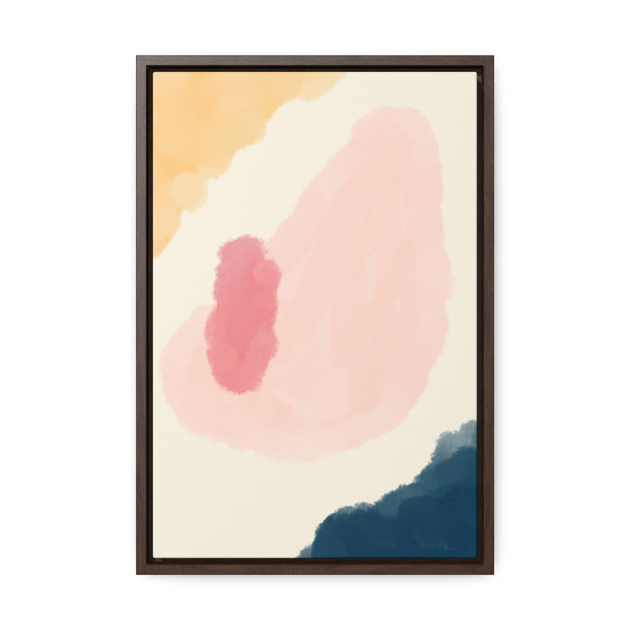 Abstract Pink Vertical Framed Premium Gallery Wrap Canvas