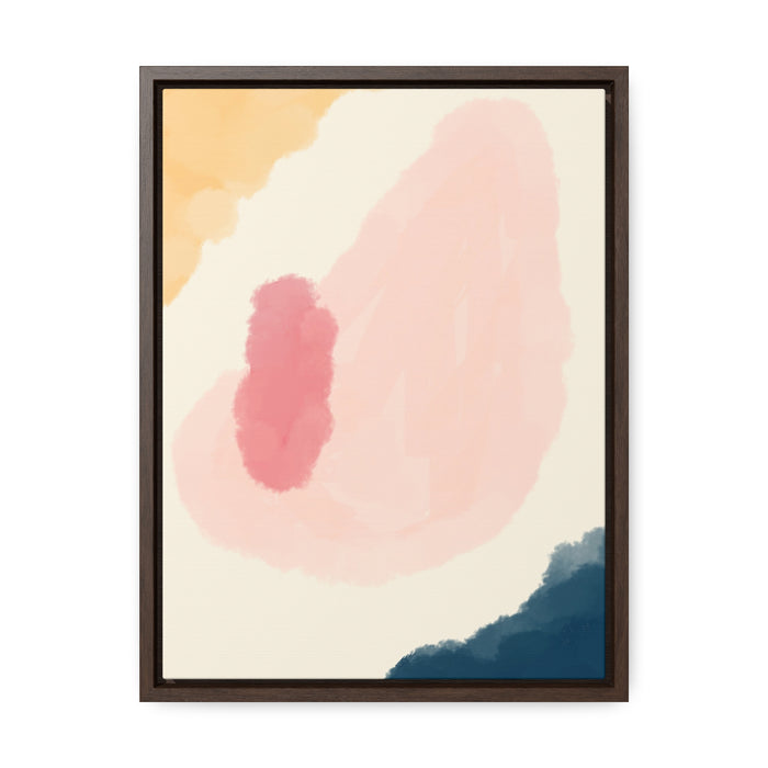 Abstract Pink Vertical Framed Premium Gallery Wrap Canvas