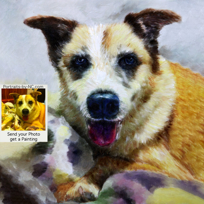 Akita Oil Portrait