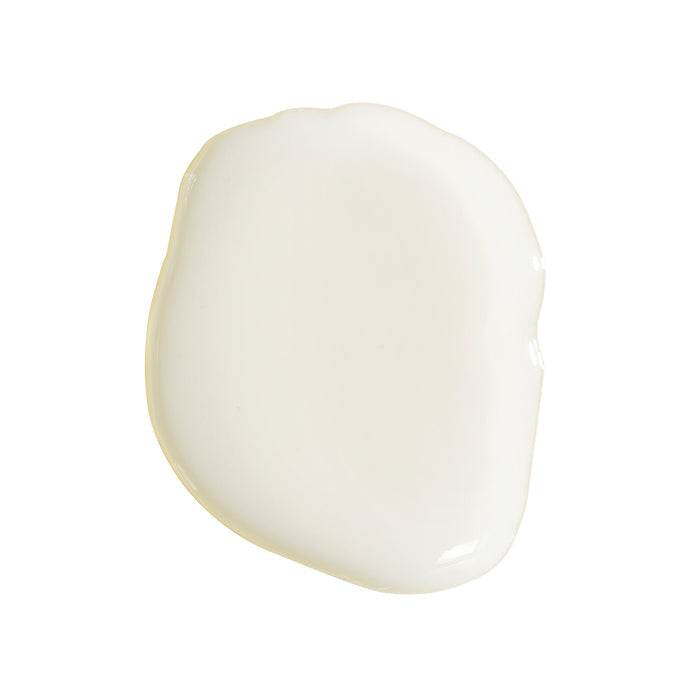 A glossy, translucent white gel with a smooth, slightly irregular round shape resembles Mad Hippies Antioxidant Facial Oil, resting on a plain white backdrop. Its texture suggests the nourishing benefits of natural seed oils found in skincare products.