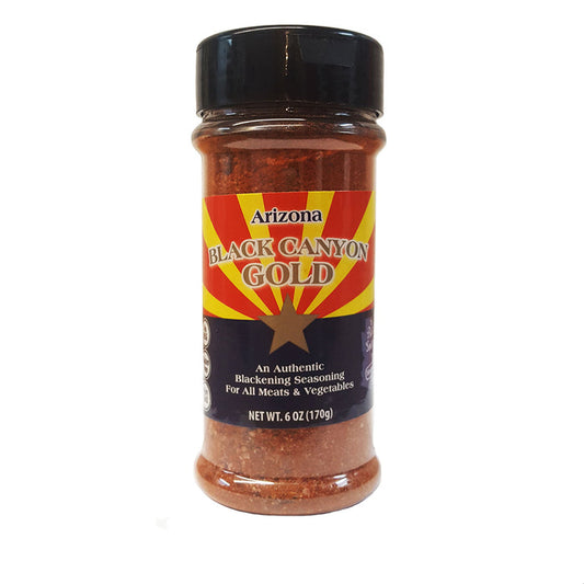 Anthony's Spices Blackening Seasoning blends paprika, cracked black pepper, Kosher salt, onion, crushed red pepper, garlic, lemon pepper, basil, fennel and other herbs and spices to make the perfect blend for all occasions.  For all meats and vegetables - try it on corn on the cob!  Made in Arizona - 6 oz. jar