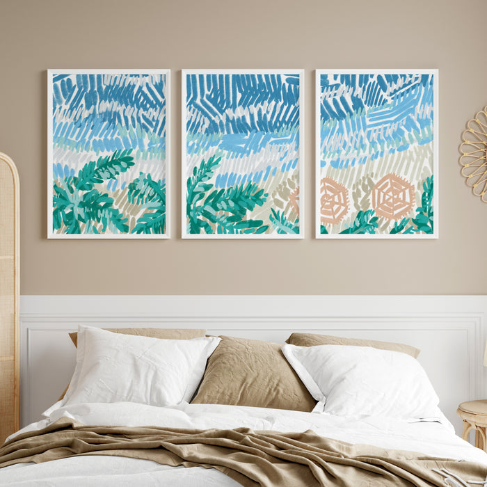 Between Tidelines Triptych - Set of 3 - Jetty Home