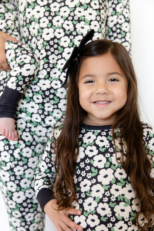 BLACK + CREAM FLORAL | LONG SLEEVE