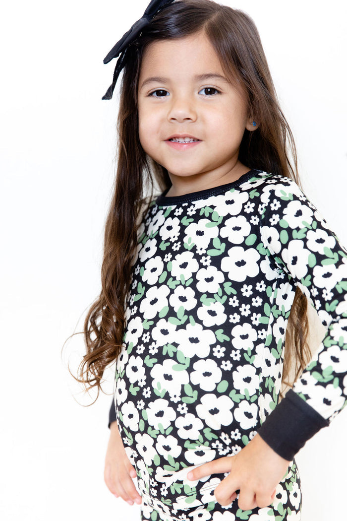 BLACK + CREAM FLORAL | LONG SLEEVE