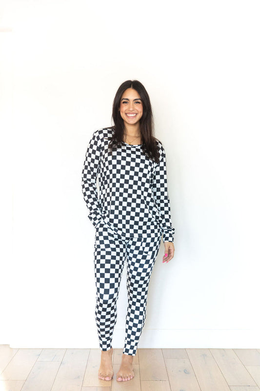 BLACK + WHITE CHECKER | WOMEN'S LONG SLEEVE