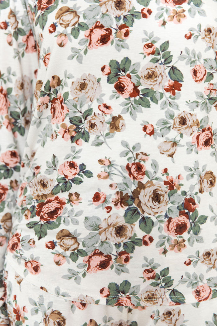 BLUSH + TAN FLORAL | LONG SLEEVE