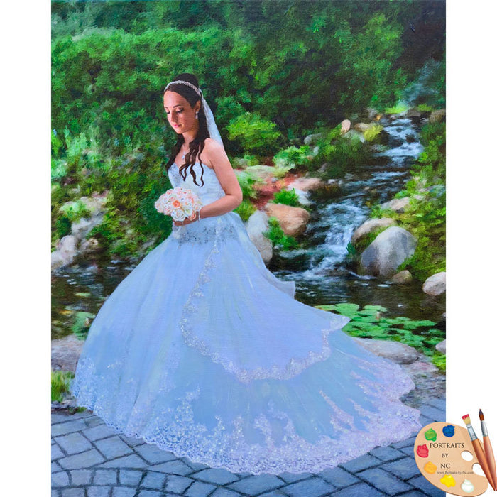Bridal Portraits Bride in Garden 610 - Portraits by NC