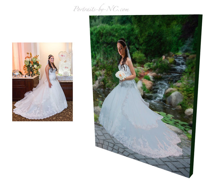Bridal Portraits Bride in Garden 610 - Portraits by NC