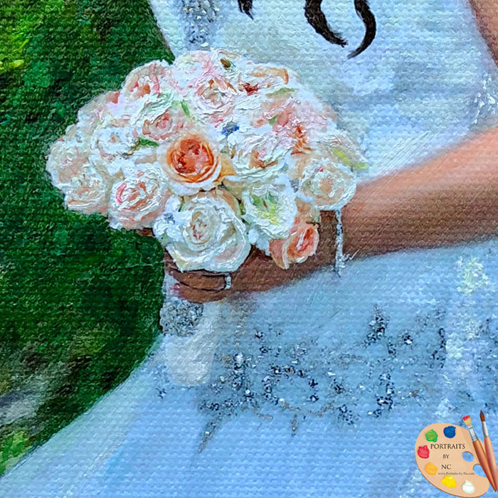 Bridal Portraits Bride in Garden 610 - Portraits by NC