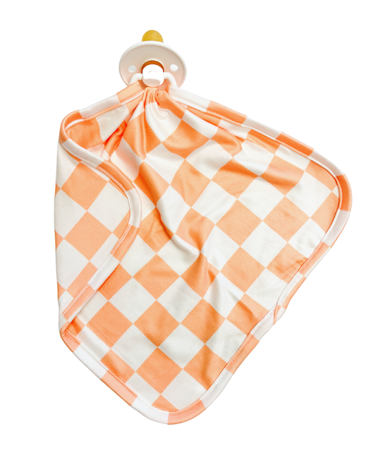 BRIGHT ORANGE + WHITE CHECKER | LOVIE