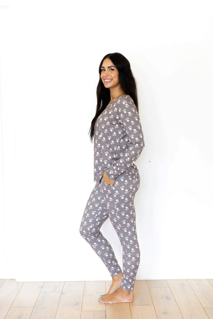 BROWN + RUST DAISY | WOMEN'S LONG SLEEVE