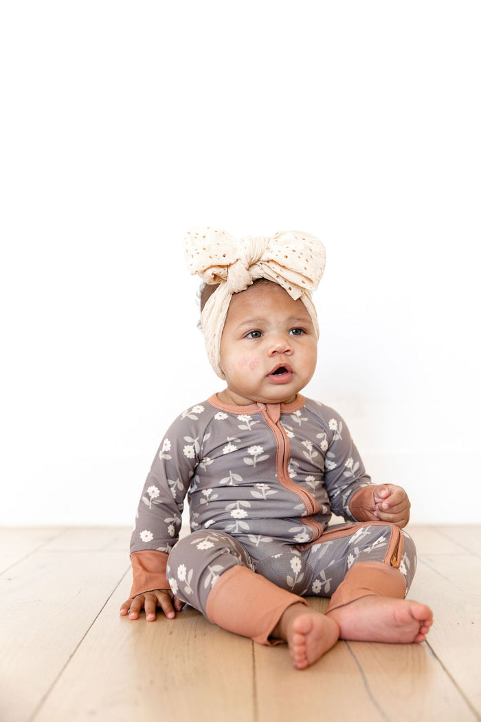 BROWN + RUST DAISY | ZIPPER ONE PIECE