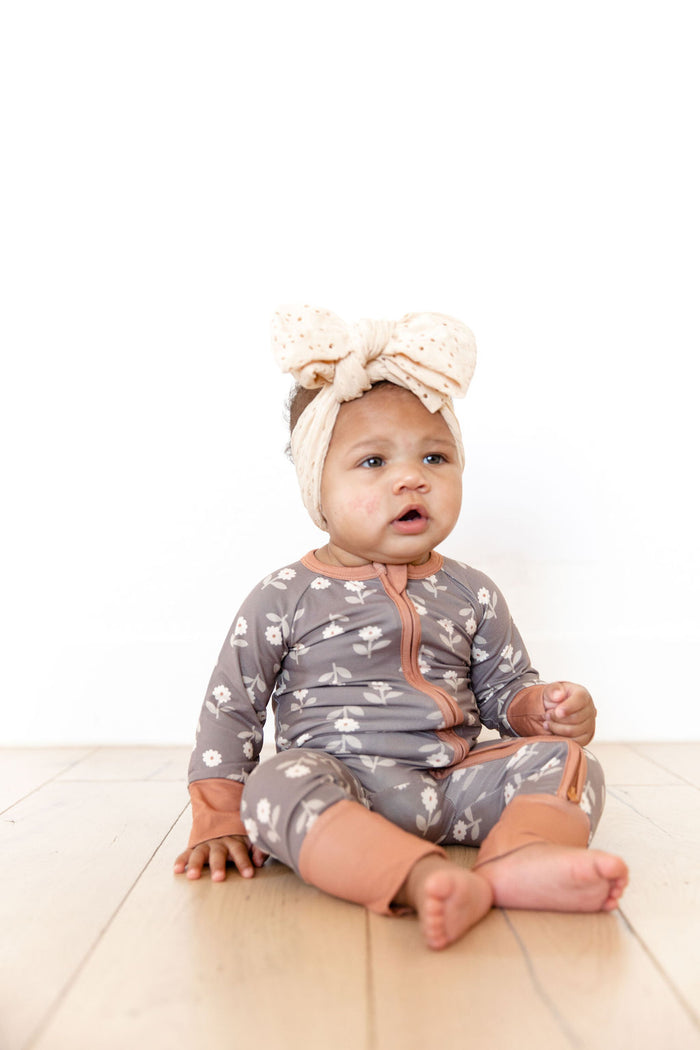 BROWN + RUST DAISY | ZIPPER ONE PIECE