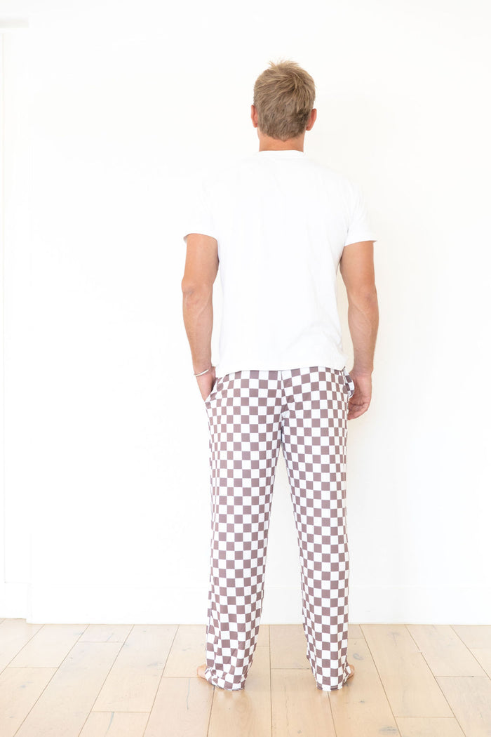 BROWN + WHITE CHECKER | MEN'S PANTS