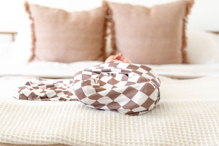 BROWN + WHITE CHECKER | SWADDLE