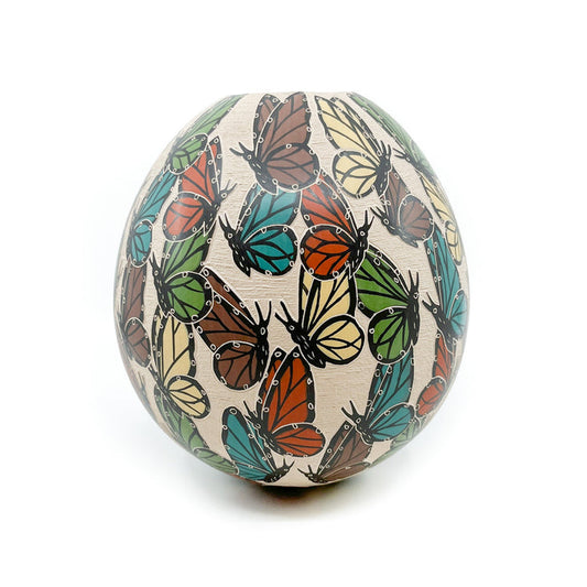 Butterfly Party - Incised Butterfly Motif on Large Pot