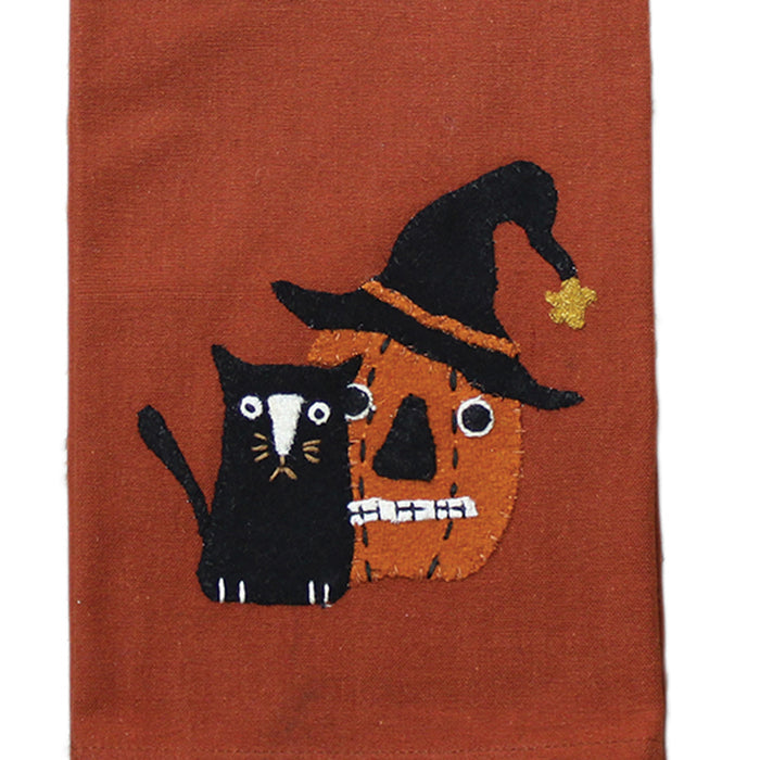 Cat, Pumpkin..Oh My Towel Set of two ET840007 - Interiors by Elizabeth