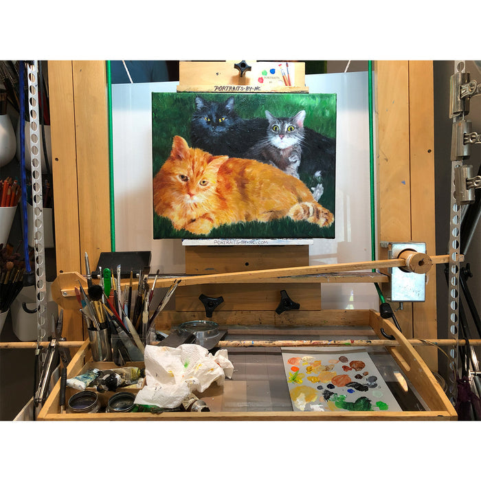 Cats Group Portrait in Oil 684 - Portraits by NC