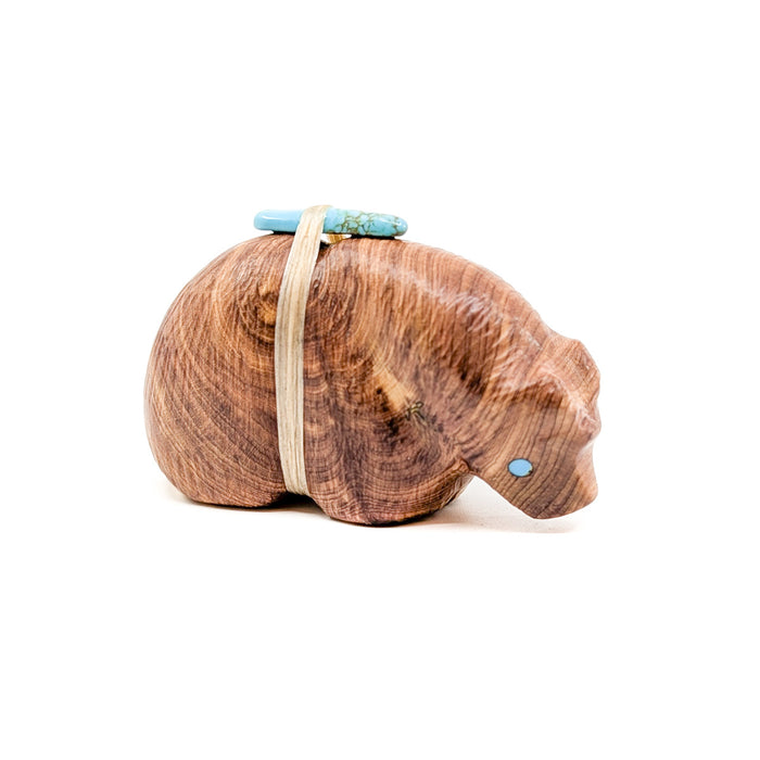 Cedar Wood Bear Carving