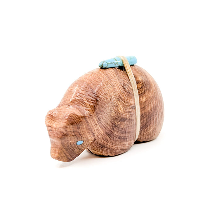 Cedar Wood Bear Carving