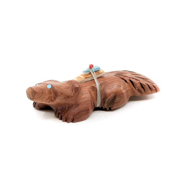 Cedarwood Badger with Medicine Bundle