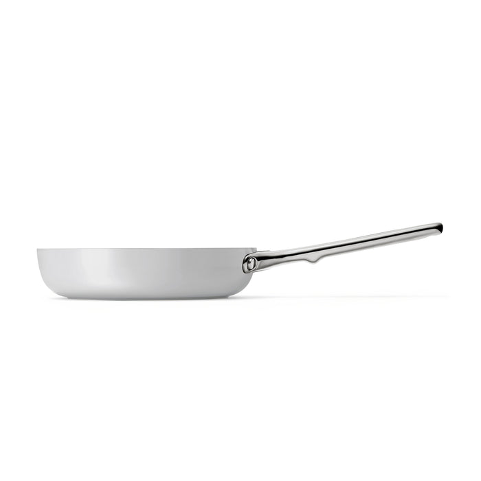 An 8 Caraway Ceramic Fry Pan with a long handle, shown from the side on a plain white background. The pan has a smooth, shiny finish.