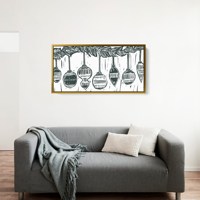 20"x10" / Canvas / Antique Gold