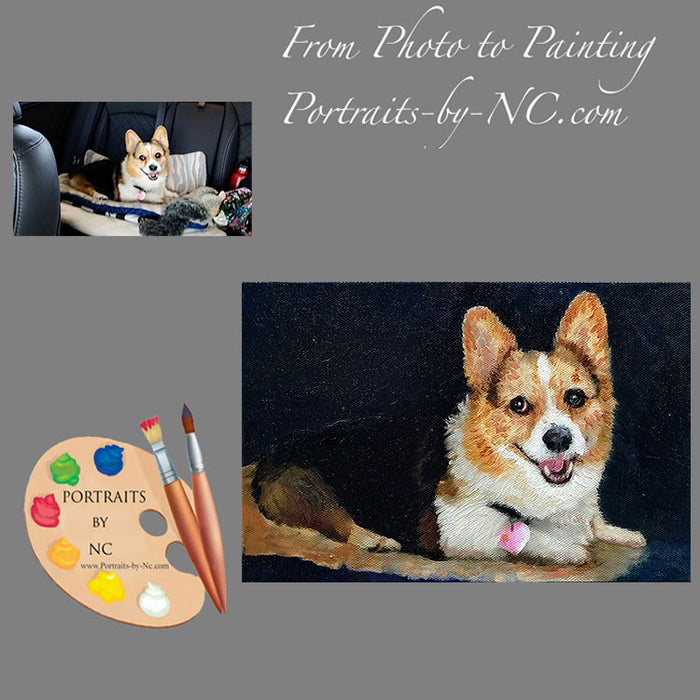 Corgi Puppy Portrait from Photo