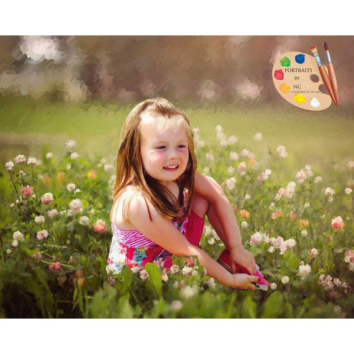 Child Portrait Girl in Grass #429 - Portraits by NC