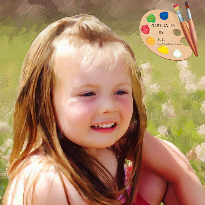 Child Portrait Girl in Grass #429 - Portraits by NC
