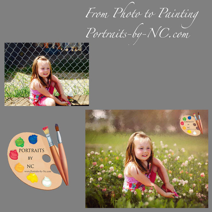 Child Portrait Girl in Grass #429 - Portraits by NC