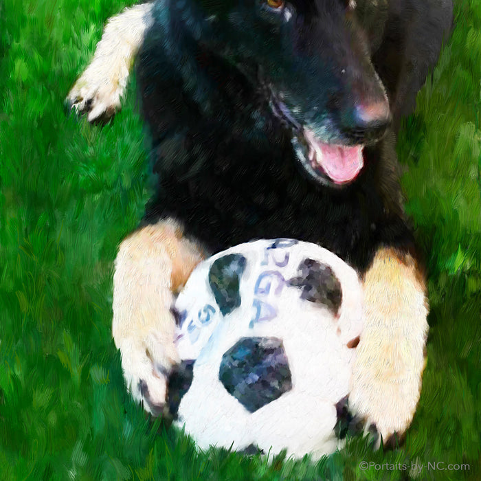 Soccer ball painting