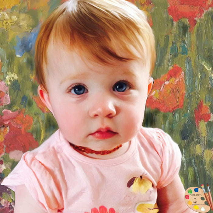 Toddler Portrait Girl Picking Flowers 272