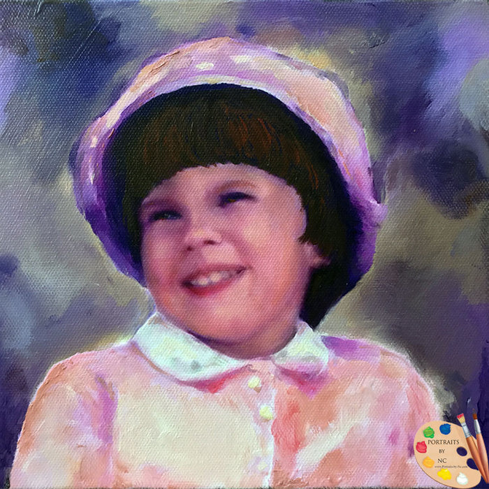 Child Portrait from Old Photo 592 - Portraits by NC