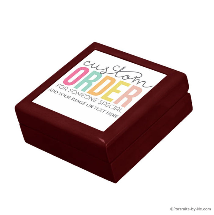 Customizable Jewelry Box - Mahogany