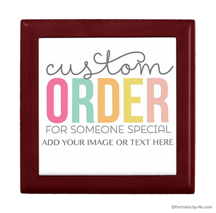 Customizable Jewelry Box with Ceramic Lid