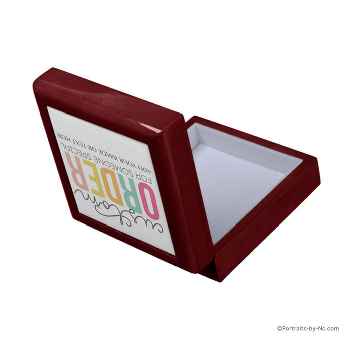Customizable Keepsake Box Open Lid